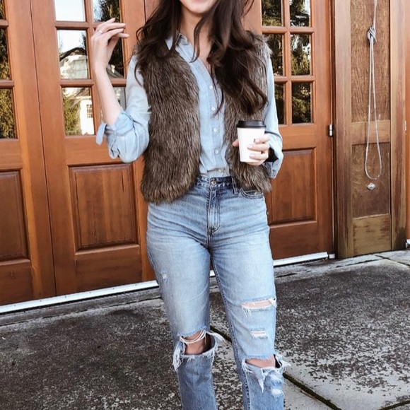 Vintage faux fur vest